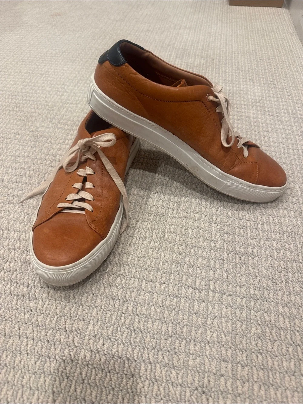 Good Man Brand Cognac & Black Low-Top Leather Sneakers